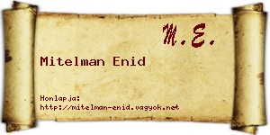 Mitelman Enid névjegykártya